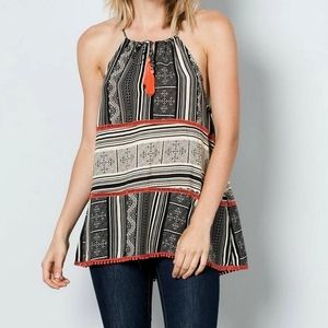 THML Zaviera split neck top